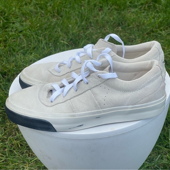 Converse One Star CC OX Shoes Womens 7 Triple Egret Ivory Suede Leather 163274C - Picture 4 of 11
